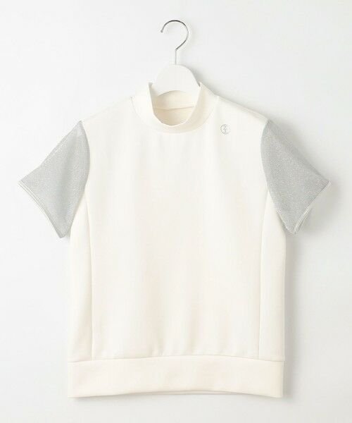 23区GOLF / ニジュウサンンクゴルフ スウェット | 【WOMEN】シアーラメ袖デザイン ライトダンボールモックネック | 詳細3