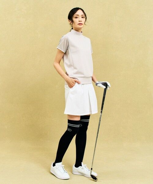 23区GOLF / ニジュウサンンクゴルフ スウェット | 【WOMEN】シアーラメ袖デザイン ライトダンボールモックネック | 詳細5