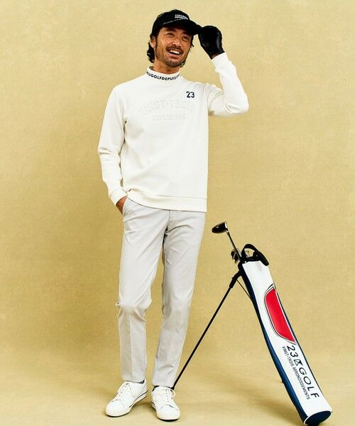 23区GOLF / ニジュウサンンクゴルフ スウェット | 【MEN】【UVカット】ストレッチ性抜群！パターンからゴルフに合わせたしっかり素材のカノコダンボールモック | 詳細1