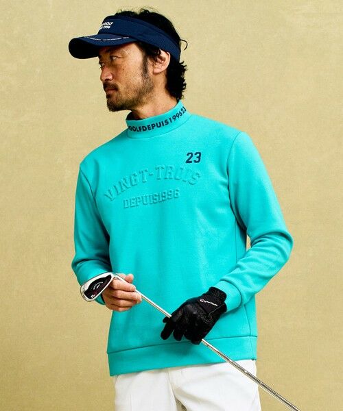 23区GOLF/ニジュウサンンクゴルフ 【MEN】【UVカット】ストレッチ性抜群!パターンからゴルフに合わせたしっかり素材のカノコダンボールモック ターコイズブルー系 L 23区GOLF/ニジュウサンンクゴルフ 【MEN】【UVカット】ストレッチ性抜群!パターンからゴルフに合わせたしっかり素材のカノコダンボールモック ターコイズブルー系 L