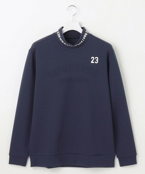 23区GOLF/ニジュウサンンクゴルフ 【MEN】【UVカット】ストレッチ性抜群!パターンからゴルフに合わせたしっかり素材のカノコダンボールモック ネイビー系 L 23区GOLF/ニジュウサンンクゴルフ 【MEN】【UVカット】ストレッチ性抜群!パターンからゴルフに合わせたしっかり素材のカノコダンボールモック ネイビー系 L