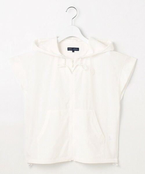 23区GOLF / ニジュウサンンクゴルフ その他アウター | 【WOMEN】シアーストレッチ ショート丈フードベスト | 詳細3