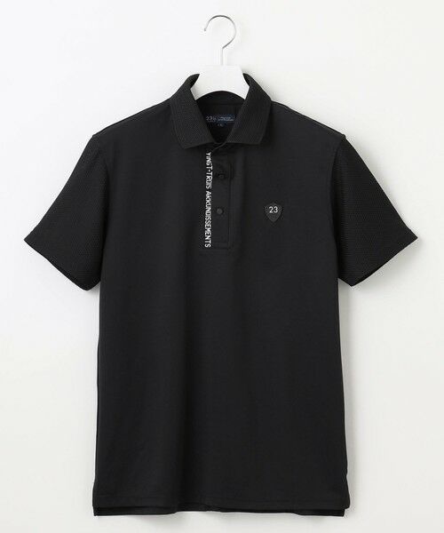 23区GOLF/ニジュウサンンクゴルフ 【MEN】【吸水速乾/UVケア】ストレッチ性抜群のハニカムメッシュコンビポロシャツ メッシュ素材で快適 ブラック系 LL 23区GOLF/ニジュウサンンクゴルフ 【MEN】【吸水速乾/UVケア】ストレッチ性抜群のハニカムメッシュコンビポロシャツ メッシュ素材で快適 ブラック系 LL