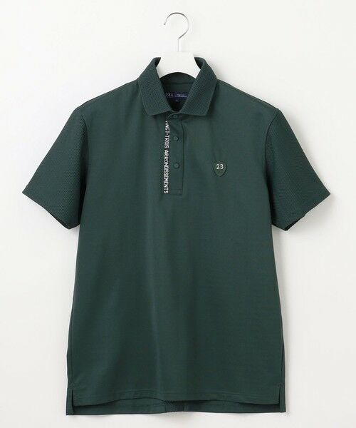 23区GOLF/ニジュウサンンクゴルフ 【MEN】【吸水速乾/UVケア】ストレッチ性抜群のハニカムメッシュコンビポロシャツ メッシュ素材で快適 ダークグリーン系 M 23区GOLF/ニジュウサンンクゴルフ 【MEN】【吸水速乾/UVケア】ストレッチ性抜群のハニカムメッシュコンビポロシャツ メッシュ素材で快適 ダークグリーン系 M