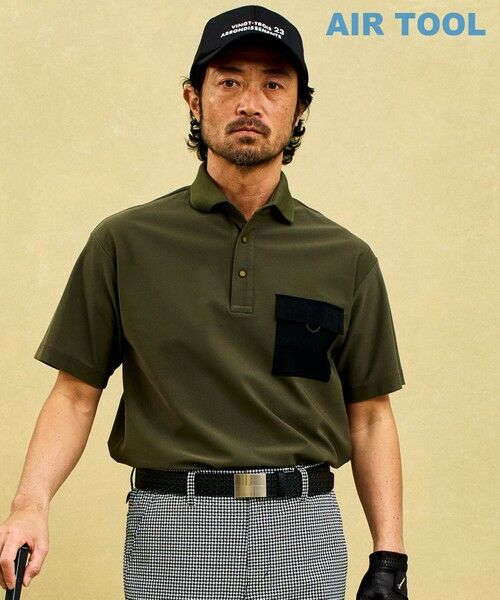 23区GOLF/ニジュウサンンクゴルフ 【MEN】機能に優れた新素材「AIR TOOL」で暑い夏を快適に ポケットポロシャツ 接触冷感 UVカット 高通気 ストレッチ イージーケア カーキ系 LL 23区GOLF/ニジュウサンンクゴルフ 【MEN】機能に優れた新素材「AIR TOOL」で暑い夏を快適に ポケットポロシャツ 接触冷感 UVカット 高通気 ストレッチ イージーケア カーキ系 LL