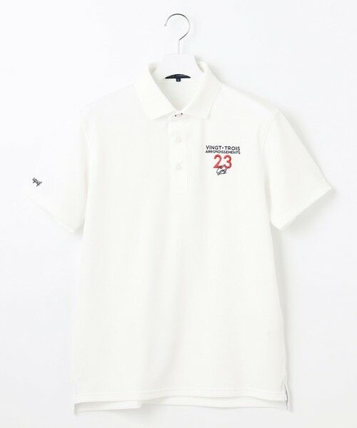 23区GOLF/ニジュウサンンクゴルフ 【MEN】ハニカムライトカノコポロ 吸水速乾 UVケア メッシュ衿 ホワイト系 L 23区GOLF/ニジュウサンンクゴルフ 【MEN】ハニカムライトカノコポロ 吸水速乾 UVケア メッシュ衿 ホワイト系 L