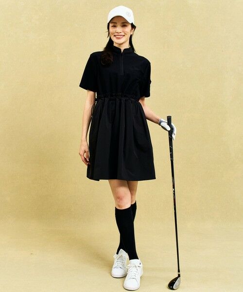 23区GOLF / ニジュウサンンクゴルフ ドレス | 【WOMEN】機能に優れた新素材「AIR TOOL」で暑い夏を快適に コンビ素材 ワンピース | 詳細1