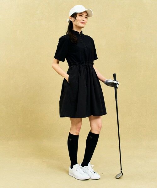 23区GOLF / ニジュウサンンクゴルフ ドレス | 【WOMEN】機能に優れた新素材「AIR TOOL」で暑い夏を快適に コンビ素材 ワンピース | 詳細2