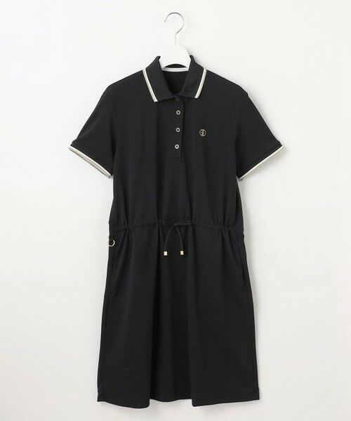23区GOLF/ニジュウサンンクゴルフ 【WOMEN】【吸水速乾/UVカット】1枚で様になる!待望のポロシャツ ワンピース ストレッチ性抜群 ブラック系 SM 23区GOLF/ニジュウサンンクゴルフ 【WOMEN】【吸水速乾/UVカット】1枚で様になる!待望のポロシャツ ワンピース ストレッチ性抜群 ブラック系 SM