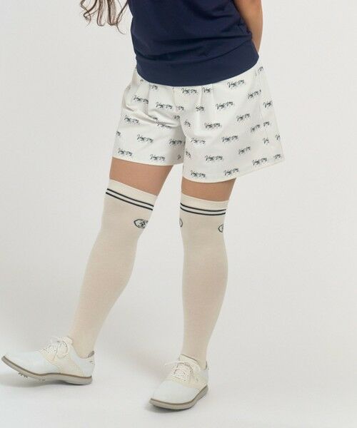 23区GOLF/ニジュウサンンクゴルフ 着用動画あり【辻梨恵プロ着用】ロゴプリントショーツ 吸水速乾 UVケア 接触冷感 ショートパンツ キュロット ホワイト系5 ML