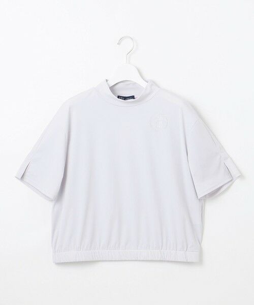 23区GOLF/ニジュウサンンクゴルフ 【WOMEN】COOL JERSEYシリーズ クロップド丈 モックネック ライトグレー系 SM