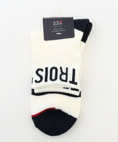 23区GOLF / ニジュウサンンクゴルフ ソックス | 【MEN】ロゴラインハーフソックス　１５ｃｍ