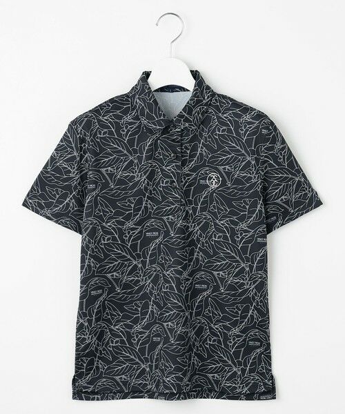 23区GOLF / ニジュウサンンクゴルフ ポロシャツ | 【WOMEN】遮熱エイトムーブ リーフポロシャツ(ブラック系5)