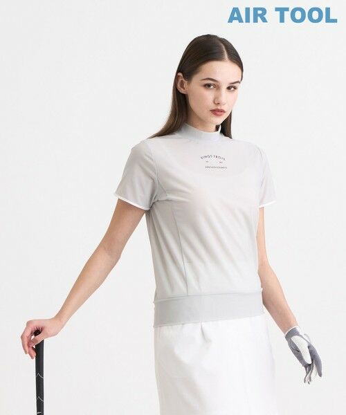 23区GOLF/ニジュウサンンクゴルフ 【WOMEN】AIR TOOLライト モックネックシャツ 接触冷感 UVケア 高通気 ひんやり冷感効果 ライトグレー系 0 23区GOLF/ニジュウサンンクゴルフ 【WOMEN】AIR TOOLライト モックネックシャツ 接触冷感 UVケア 高通気 ひんやり冷感効果 ライトグレー系 0