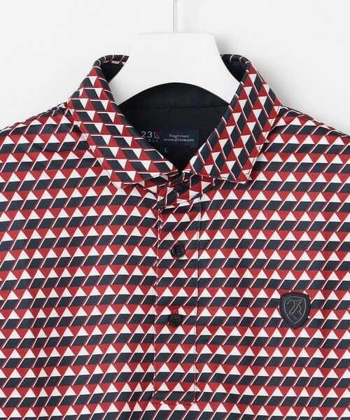 23区GOLF / ニジュウサンンクゴルフ ポロシャツ | 【MEN】フラッグ総柄ポロシャツ | 詳細3