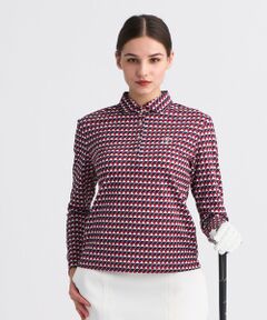 23区GOLF / ニジュウサンンクゴルフ ポロシャツ | 【WOMEN】フラッグプリント長袖ポロシャツ