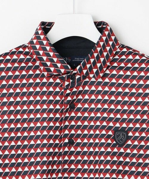 23区GOLF / ニジュウサンンクゴルフ ポロシャツ | 【MEN】フラッグ総柄長袖ポロシャツ | 詳細4