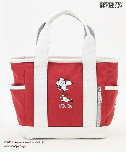 23区GOLF/ニジュウサンンクゴルフ 【UNISEX】『PEANUTS』コラボ 保冷機能付きカートバッグ JOE COOLのクールなイラスト レッド系 F 23区GOLF/ニジュウサンンクゴルフ 【UNISEX】『PEANUTS』コラボ 保冷機能付きカートバッグ JOE COOLのクールなイラスト レッド系 F