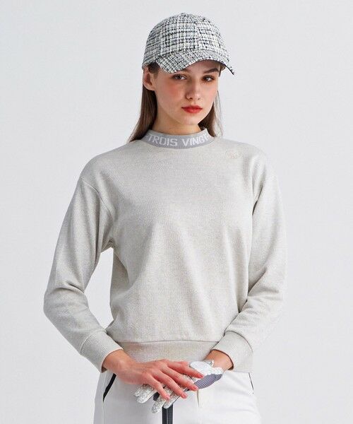 23区GOLF/ニジュウサンンクゴルフ 【WOMEN】ラメスウェットモックネック ダブルニット 裏毛素材 ホワイト系 0