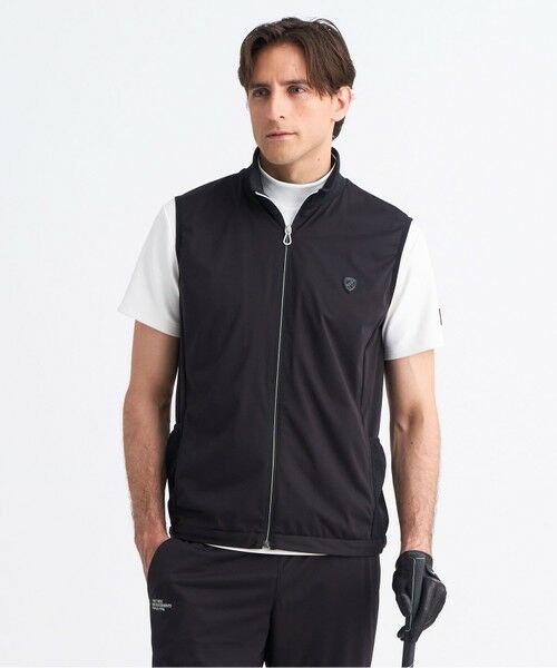 23区GOLF/ニジュウサンンクゴルフ 【MEN】エアリージャージベスト 防風 ストレッチ 撥水 ブラック系 LL 23区GOLF/ニジュウサンンクゴルフ 【MEN】エアリージャージベスト 防風 ストレッチ 撥水 ブラック系 LL