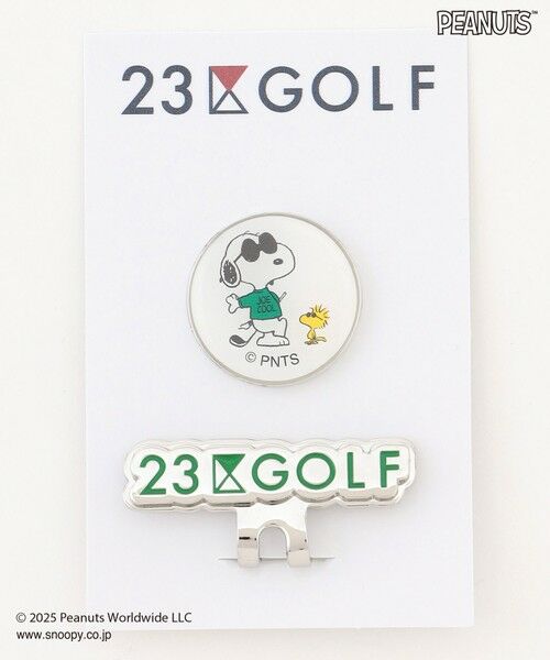 23区GOLF/ニジュウサンンクゴルフ 【UNISEX】『PEANUTS』コラボ マーカー JOE COOLのクールなイラスト グリーン系 F 23区GOLF/ニジュウサンンクゴルフ 【UNISEX】『PEANUTS』コラボ マーカー JOE COOLのクールなイラスト グリーン系 F