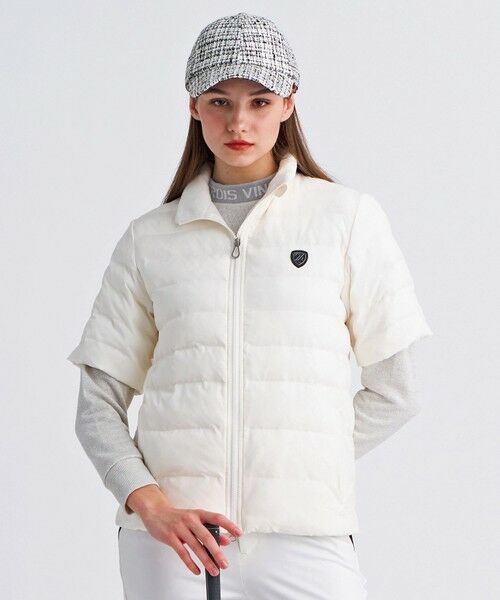 23区GOLF / ニジュウサンンクゴルフ その他アウター | 【WOMEN】半袖パディングブルゾン(ホワイト系)