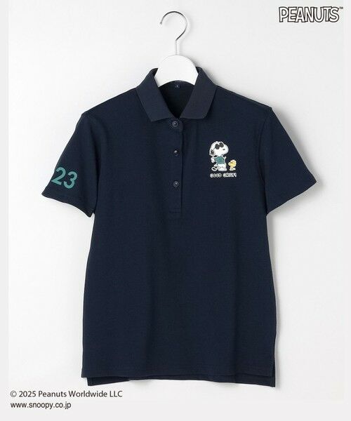 23区GOLF/ニジュウサンンクゴルフ 【WOMEN】『PEANUTS』コラボ 「JOE COOL」半袖ポロシャツ ネイビー系 3 23区GOLF/ニジュウサンンクゴルフ 【WOMEN】『PEANUTS』コラボ 「JOE COOL」半袖ポロシャツ ネイビー系 3