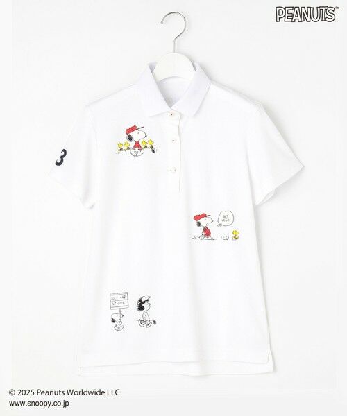23区GOLF/ニジュウサンンクゴルフ 【WOMEN】『PEANUTS』コラボプリントポロ ホワイト系 1