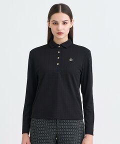 23区GOLF / ニジュウサンンクゴルフ ポロシャツ | 【WOMEN】モノグラムジャガード長袖ポロシャツ