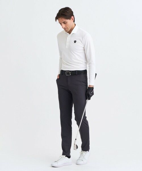 23区GOLF / ニジュウサンンクゴルフ ポロシャツ | 【MEN】モノグラムジャガード長袖ポロシャツ | 詳細1