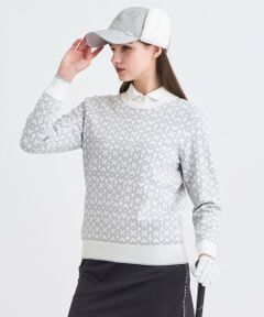 23区GOLF / ニジュウサンンクゴルフ ニット・セーター | 【WOMEN】モノグラムジャガードセーター