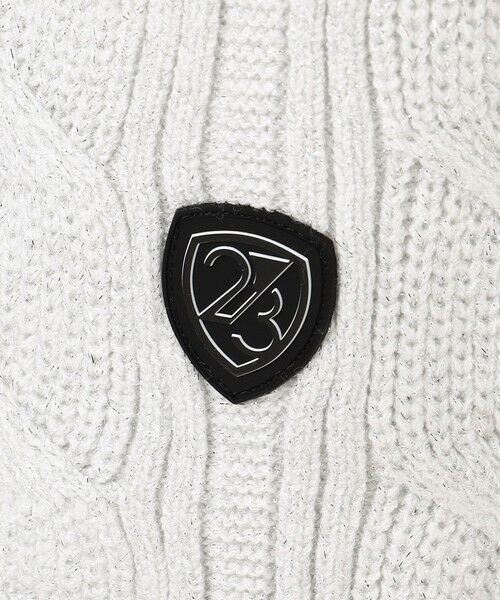 23区GOLF / ニジュウサンンクゴルフ ニット・セーター | 【WOMEN】ラメケーブルジップアップカーディガン　防風裏地付き | 詳細9