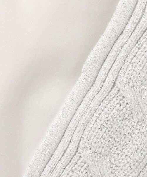 23区GOLF / ニジュウサンンクゴルフ ニット・セーター | 【WOMEN】ラメケーブルジップアップカーディガン　防風裏地付き | 詳細11