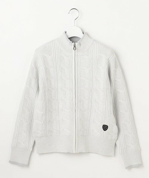 23区GOLF / ニジュウサンンクゴルフ ニット・セーター | 【WOMEN】ラメケーブルジップアップカーディガン　防風裏地付き | 詳細2