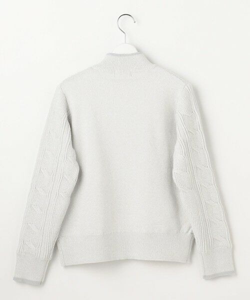 23区GOLF / ニジュウサンンクゴルフ ニット・セーター | 【WOMEN】ラメケーブルジップアップカーディガン　防風裏地付き | 詳細3