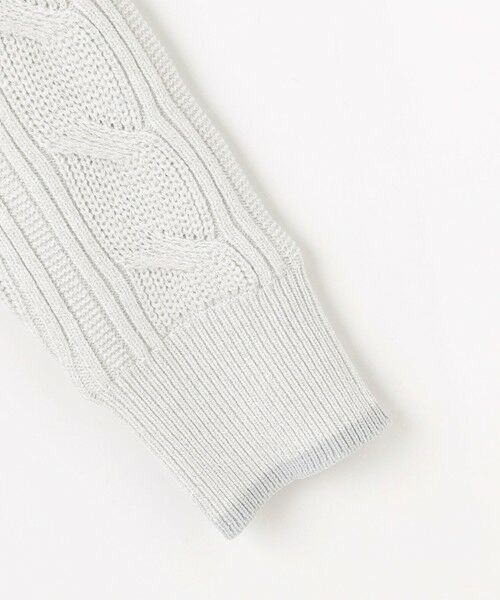 23区GOLF / ニジュウサンンクゴルフ ニット・セーター | 【WOMEN】ラメケーブルジップアップカーディガン　防風裏地付き | 詳細5