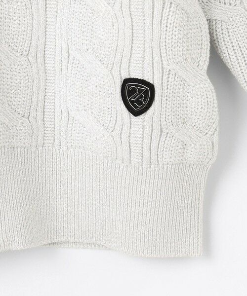 23区GOLF / ニジュウサンンクゴルフ ニット・セーター | 【WOMEN】ラメケーブルジップアップカーディガン　防風裏地付き | 詳細6