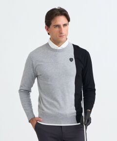 23区 GOLF ニットジップアップジャケット LL ネイビー/アイボリー 23区 GOLF ニットジップアップジャケット LL ネイビー/アイボリー