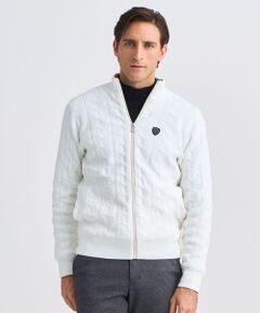 23区GOLF / ニジュウサンンクゴルフ ニット・セーター | 【MEN】ケーブルジップアップカーディガン　防風裏地付き