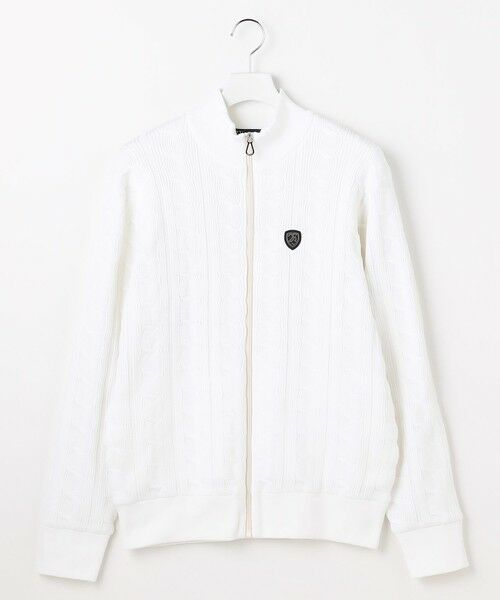 23区GOLF / ニジュウサンンクゴルフ ニット・セーター | 【MEN】ケーブルジップアップカーディガン　防風裏地付き | 詳細3