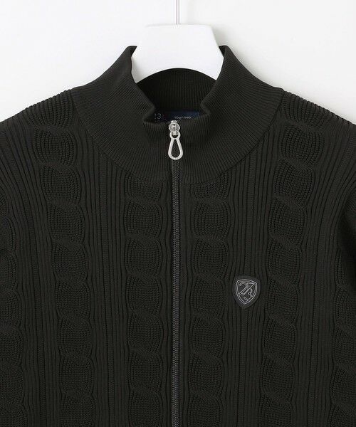 23区GOLF / ニジュウサンンクゴルフ ニット・セーター | 【MEN】ケーブルジップアップカーディガン　防風裏地付き | 詳細8