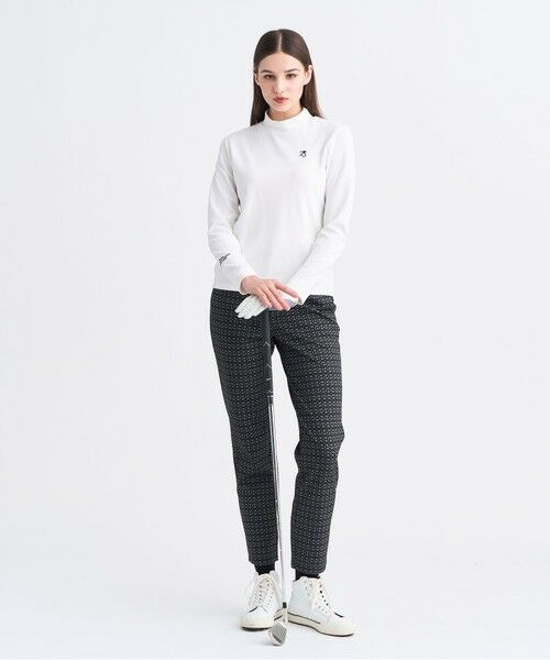 23区GOLF / ニジュウサンンクゴルフ その他パンツ | 【WOMEN】裏起毛ジャージーパンツ ストレッチ モノグラム 上品スタイル | 詳細4
