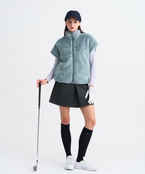 23区GOLF / ニジュウサンンクゴルフ ミニ・ひざ丈スカート | 【WOMEN】裏起毛ジャージースカート ストレッチ モノグラム 上品スタイル | 詳細2