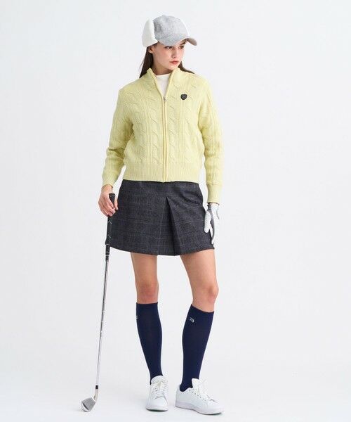 23区GOLF / ニジュウサンンクゴルフ ミニ・ひざ丈スカート | 【WOMEN】裏起毛ジャージースカート ストレッチ モノグラム 上品スタイル | 詳細15