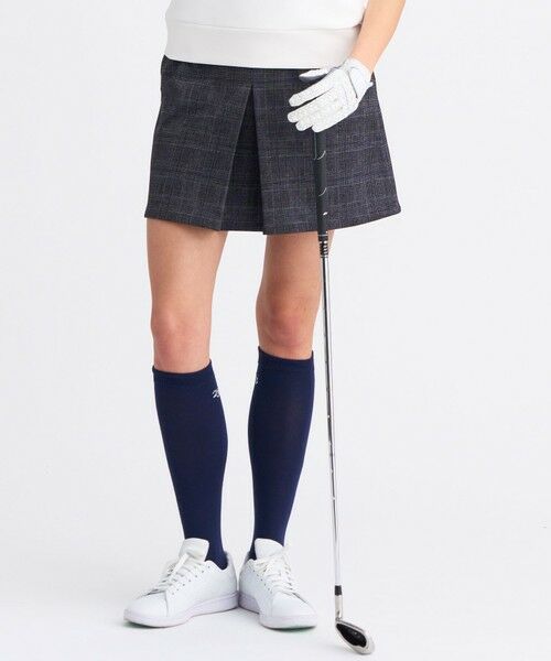 23区GOLF/ニジュウサンンクゴルフ 【WOMEN】裏起毛ジャージースカート ストレッチ モノグラム 上品スタイル ネイビー系5 0