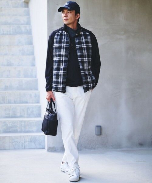 23区GOLF / ニジュウサンンクゴルフ ダウンジャケット・ベスト | 【MEN】両面使える！チェック×無地 ダウンベスト | 詳細3