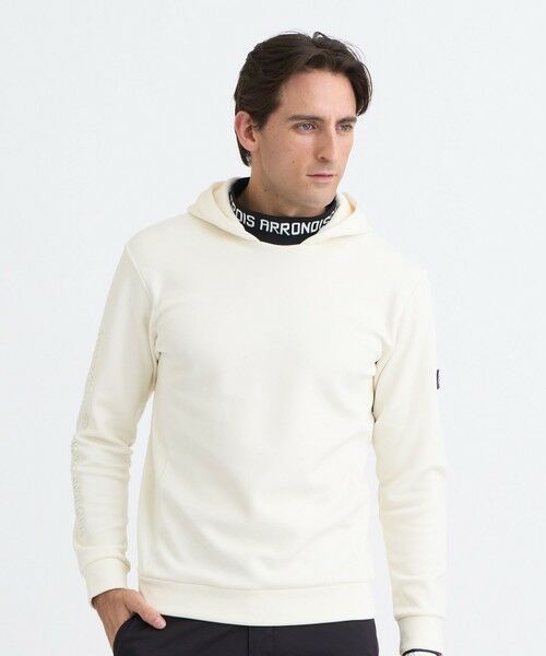 23区GOLF/ニジュウサンンクゴルフ 【MEN】ストレッチ裏フリースフーディー ホワイト系 L