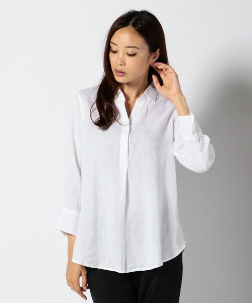 23区　LIBECO LINEN チュニックシャツ