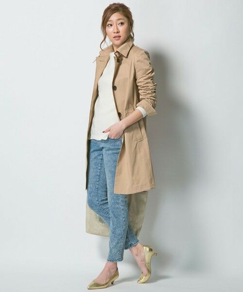 セール Limontaコットンコーティング ステンカラーコート ステンカラーコート 23区 ニジュウサンク ファッション通販 タカシマヤファッションスクエア