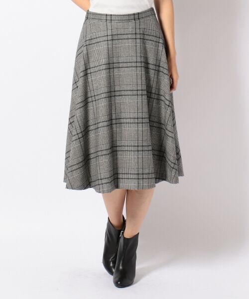 セール グレンチェックストレッチ スカート ミニ ひざ丈スカート 23区 ニジュウサンク ファッション通販 タカシマヤファッションスクエア